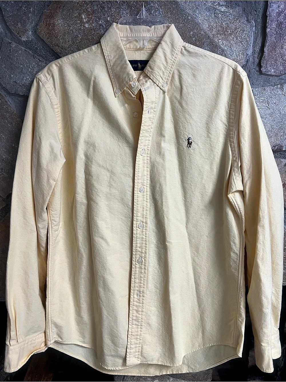 Ralph Lauren Cotton Oxford Button-Down Shirt Yellow Medium